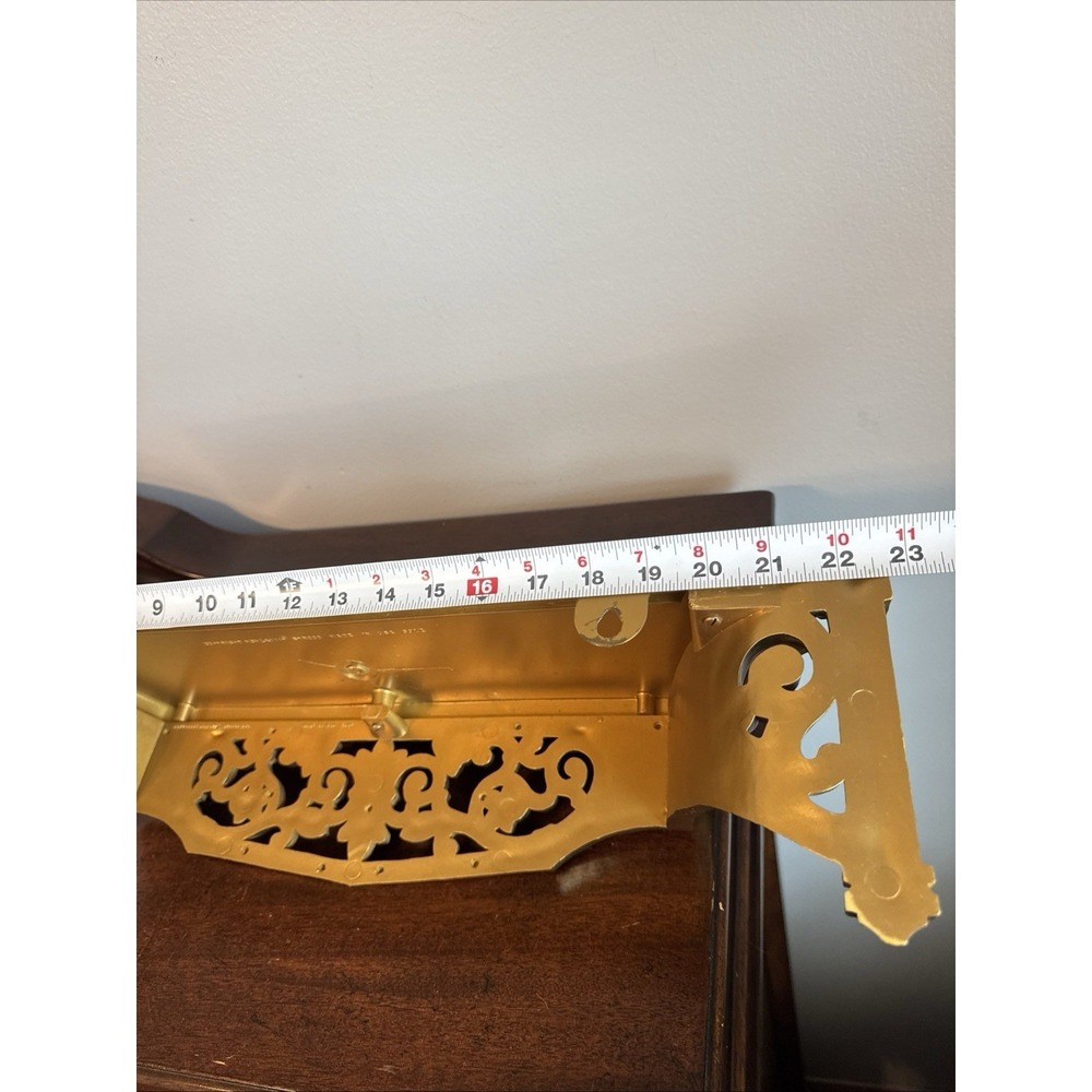 22.75" Syroco 3012 Vintage Gold-tone Wall Mount Shelf Ornate 1968 USA - Picture 16 of 16